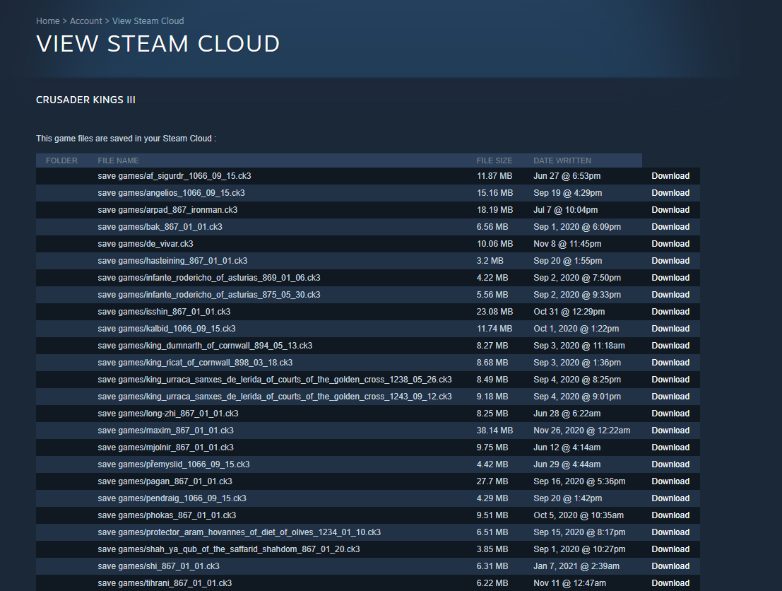 CK3 cloud save not appearing steam; after exit code null Paradox